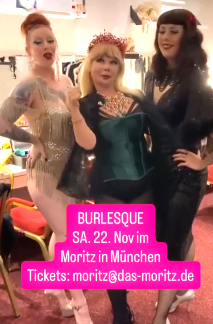 G.&G. MUNICH EVENTS - LIFE IS A Cabaret - BURLESQUE - im Moritz in München - 22. November 2025