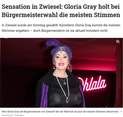 Gloria Gray - Bürgermeisterinwahl 2022 in Zwiesel - Abendzeitung (AZ) München, 27.11.2022