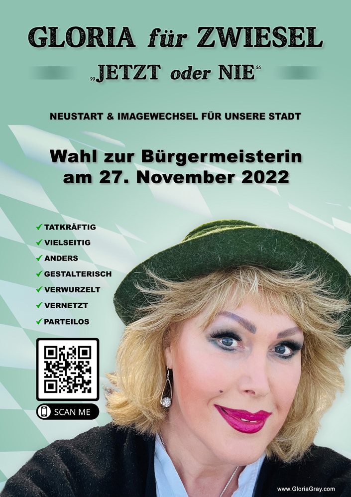 Gloria Gray - Brgermeisterinwahl 2022 in Zwiesel - Wahlflyer
