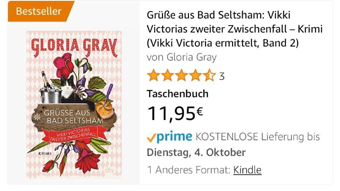 Gloria Gray „Grüße aus Bad Seltsham“ - Bei Amazon Nr.1 Bestseller
