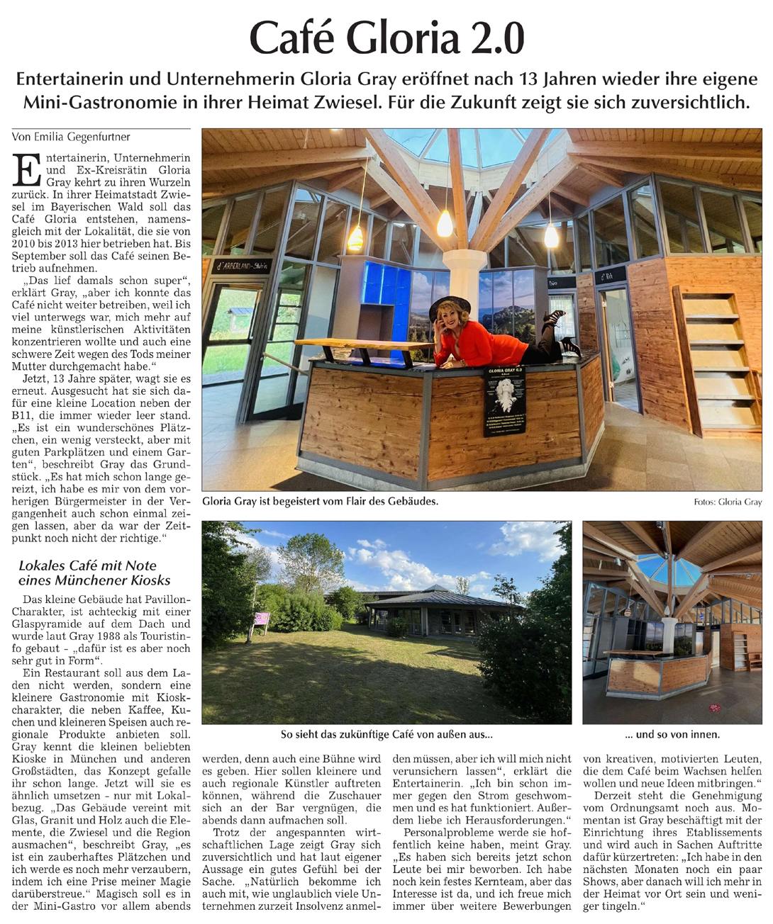 Gibt es bald wieder ein Caf� Gloria? - ehemaliges Infocenter in Zwiesel - Abendzeitung (AZ) M�nchen, 10.07.2026