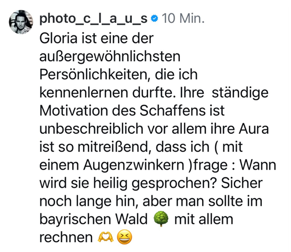 Photo Claus zu Gloria Grays 60.sten Geburtstag