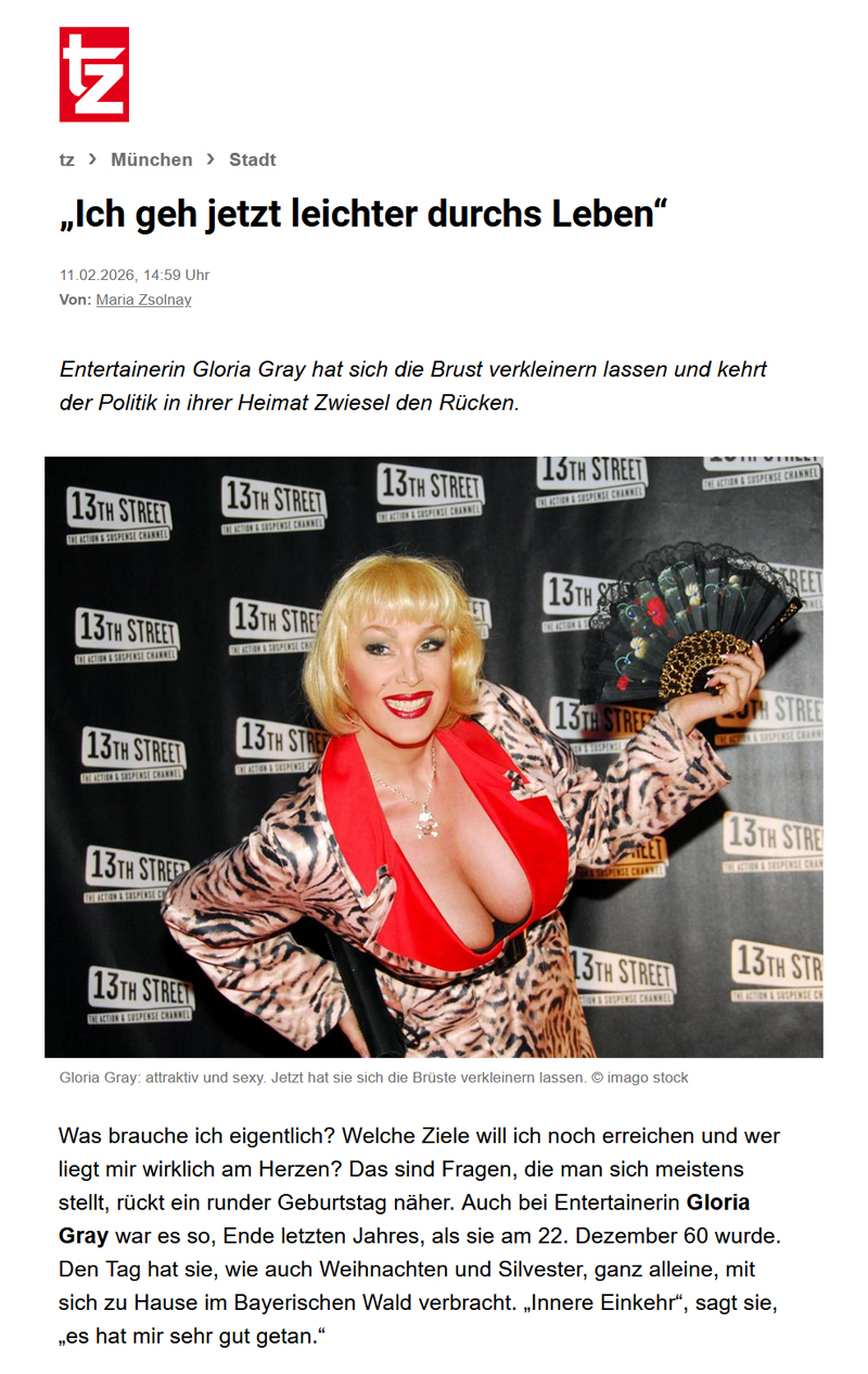 weitere Statements zu Glorias 60.sten Geburtstag: tz M�nchen, 12.02.2026