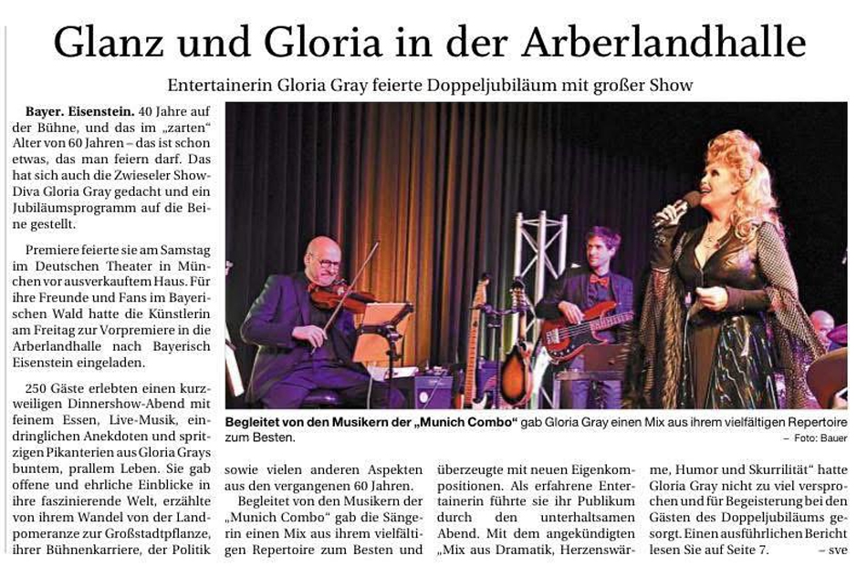 Vor-Premiere von "GLORIA GRAY 6.0" in der Arberlandhalle Eisenstein am 20.02.2026 - Passauer Neue Presse (PNP), 23.02.2026