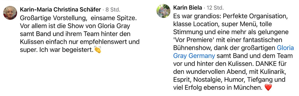 Vor-Premiere von "GLORIA GRAY 6.0" in der Arberlandhalle Eisenstein am 20.02.2026 - Presse und Statements: