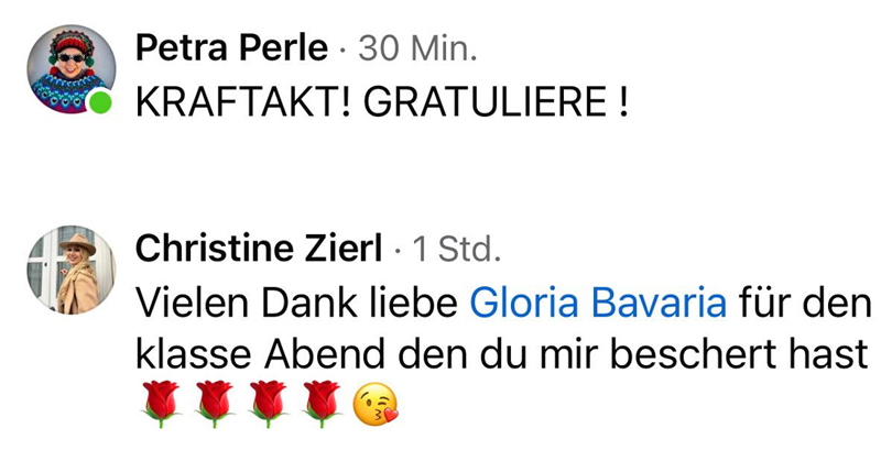 Premiere von GLORIA GRAY 6.0 im Deutschen Theater München, 21. und 22. Februar 2026 - Statements