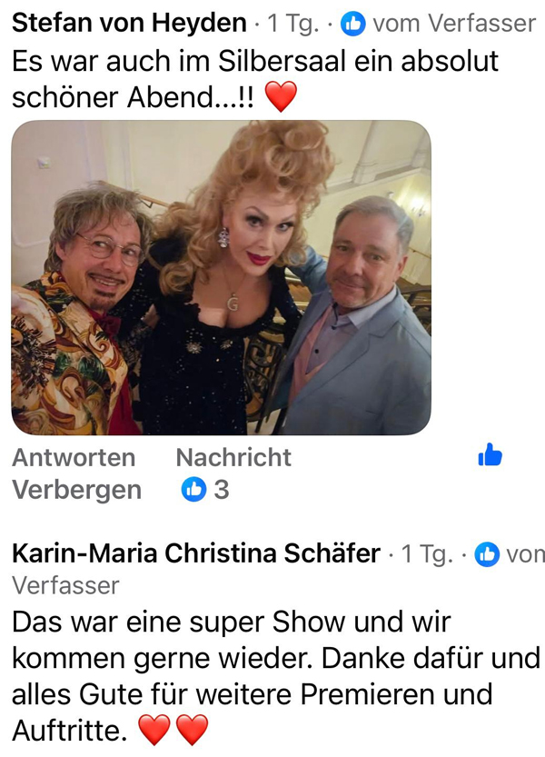 Premiere von GLORIA GRAY 6.0 im Deutschen Theater M�nchen, 21. und 22. Februar 2026 - Statements