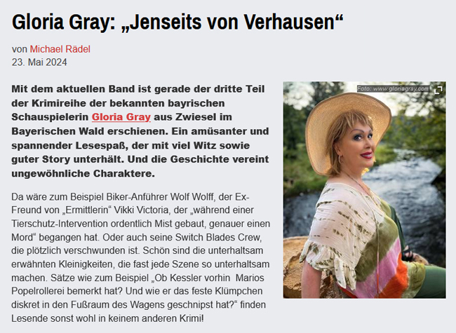 GLORIA GRAY - "Jenseits von Verhausen" Vikki Victorias dritter Zwischenfall  - blu media, 23.05.2024