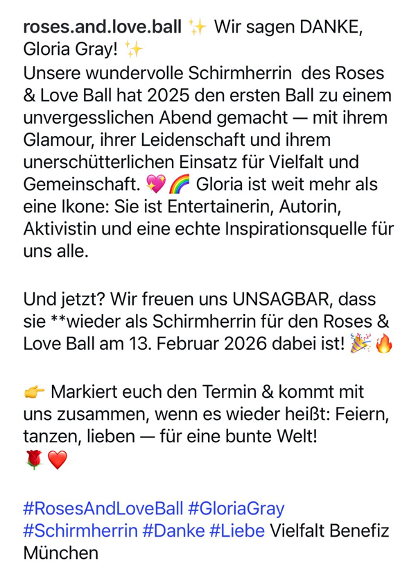 GLORIA GRAY - ROSES AND LOVE BALL 2026 - #roses.and.love.ball